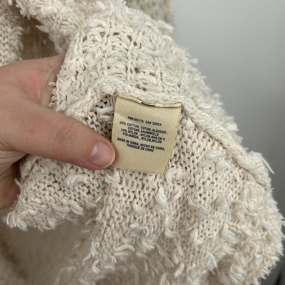 Akemi + Kin Anthropologie Cream Bernadette Open Cardigan Size Medium M - Picture 5 of 6